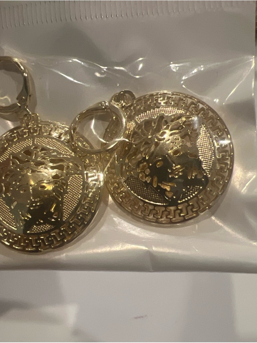 Gold Medallion Drop Earrings - Women's Jewelry